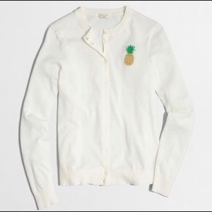 J.CREW Claire Pineapple Cardigan
